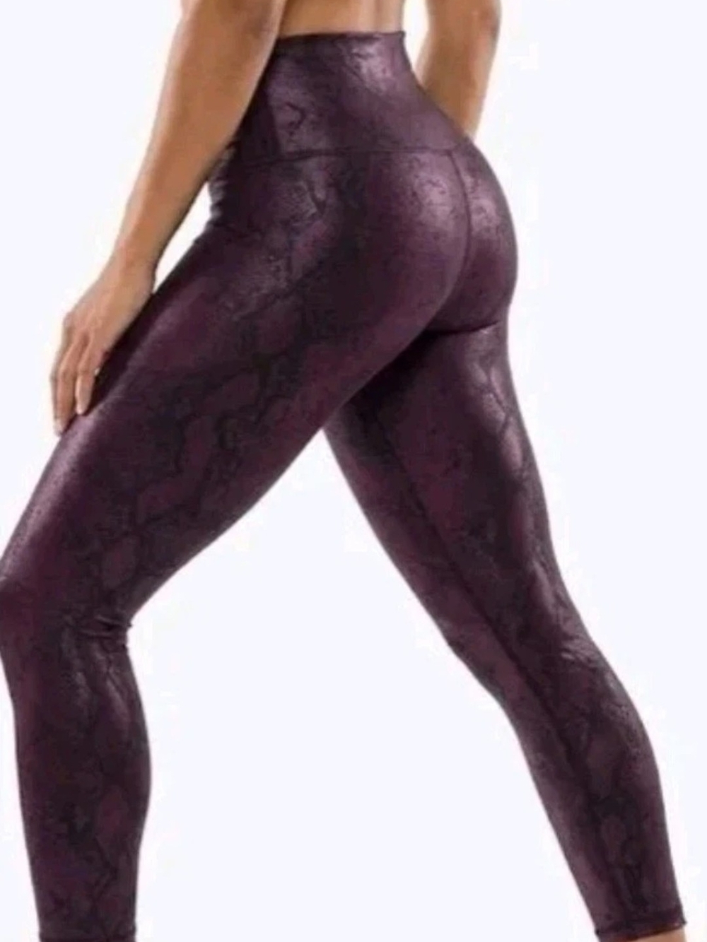 2x New With Tags High-Waist VOGO ATHLETICA Purple Snake-Print Leggings HALLOWEEN